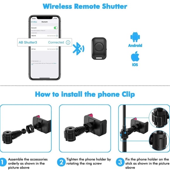 Kaiess 10.2" Selfie Ring Light with 65" Adjustable Tripod Stand & Phone Holder - Picture 4 of 7